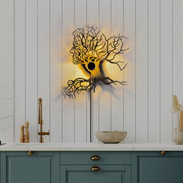 Opviq Tree Man Lámpara de pared negra